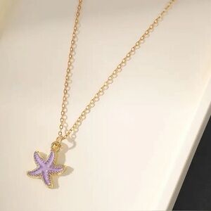Purple Starfish Necklace